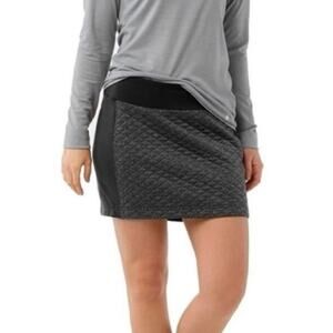 Smartwool Quilted Diamond Peak Grey Merino Wool Skirt XS